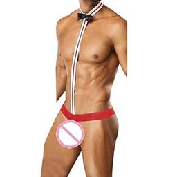 S25-39.1 Men's Mankini Beach Swimwear Suspender Thong Waiter Borat
