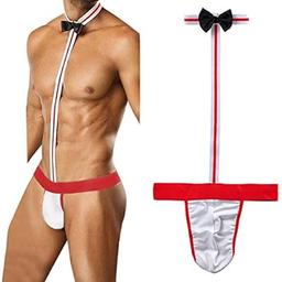 S25-39.1 Men's Mankini Beach Swimwear Suspender Thong Waiter Borat