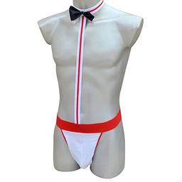 S25-39.1 Men's Mankini Beach Swimwear Suspender Thong Waiter Borat